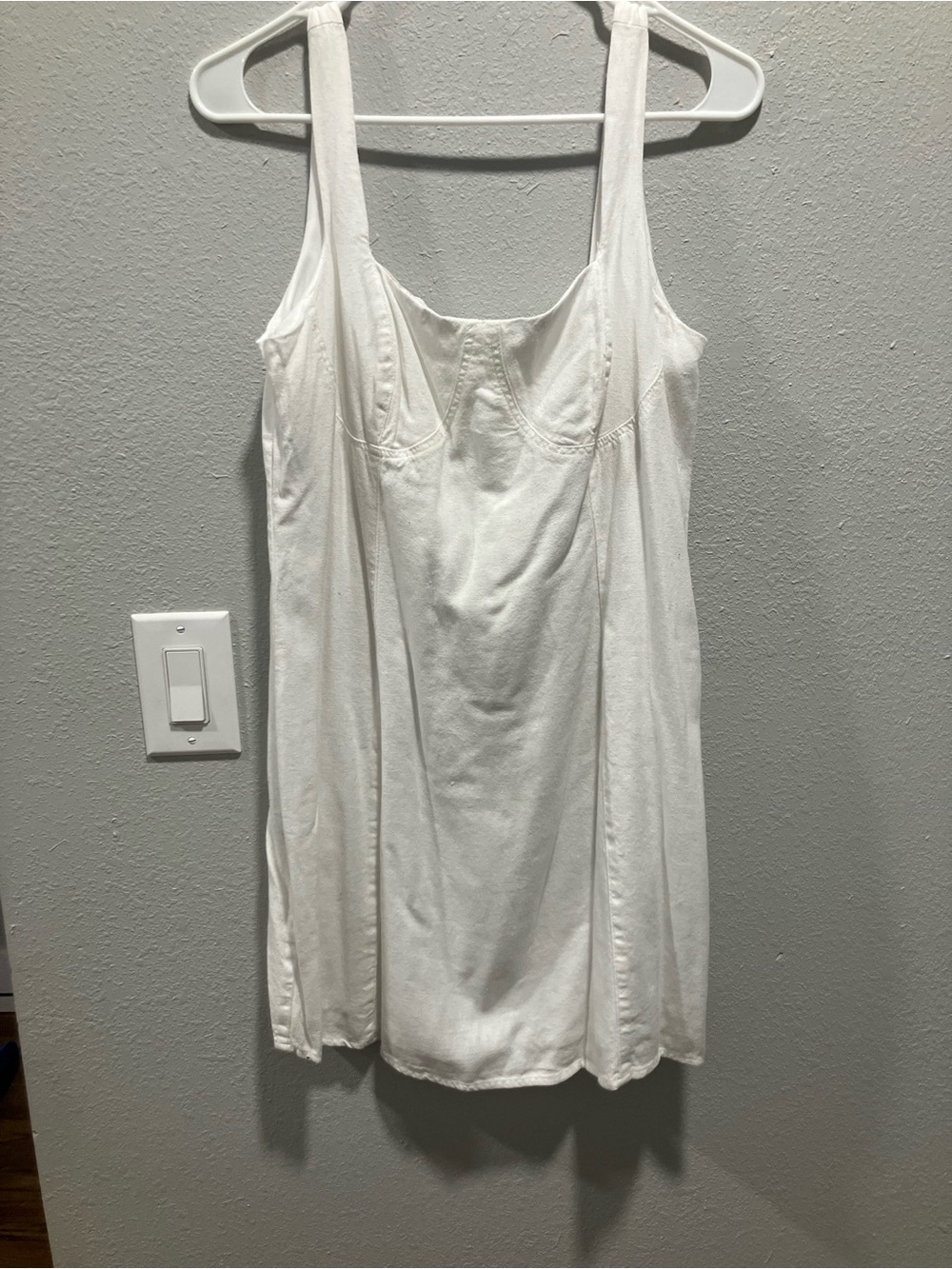 Gianni Bini White Slip Chemise with Built-In Bust Support